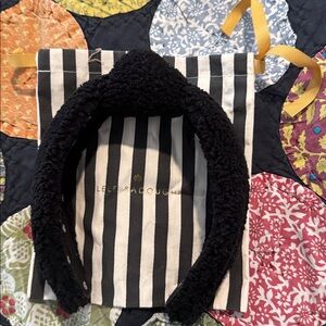 Lele Sadoughi Black Sherpa Headband